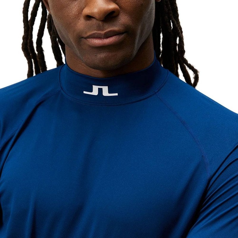 J.Lindeberg Men Aello Soft Compression Top Golf Baselayer Estate Blue - SS24 gallery
