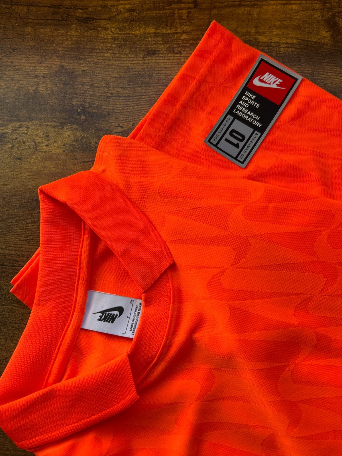 Nike Soccer Goalie Sports & Research Lab Long Sleeve Orange Shirt - Size S gallery