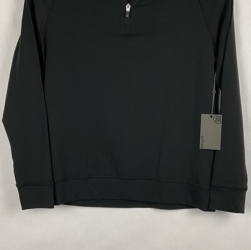 G/FORE NWT Mens Luxe Staple Midlayer 1/4 Zip Pullover Small S Onyx Blend LS New gallery