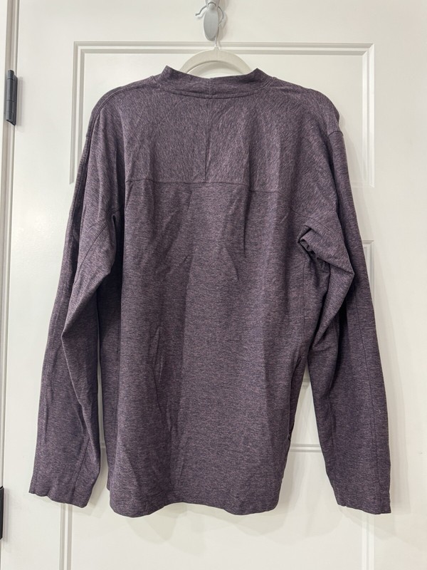 Lululemon Rulu Mock Neck Long Sleeve Shirt Heathered Arctic Plum Size Large gallery