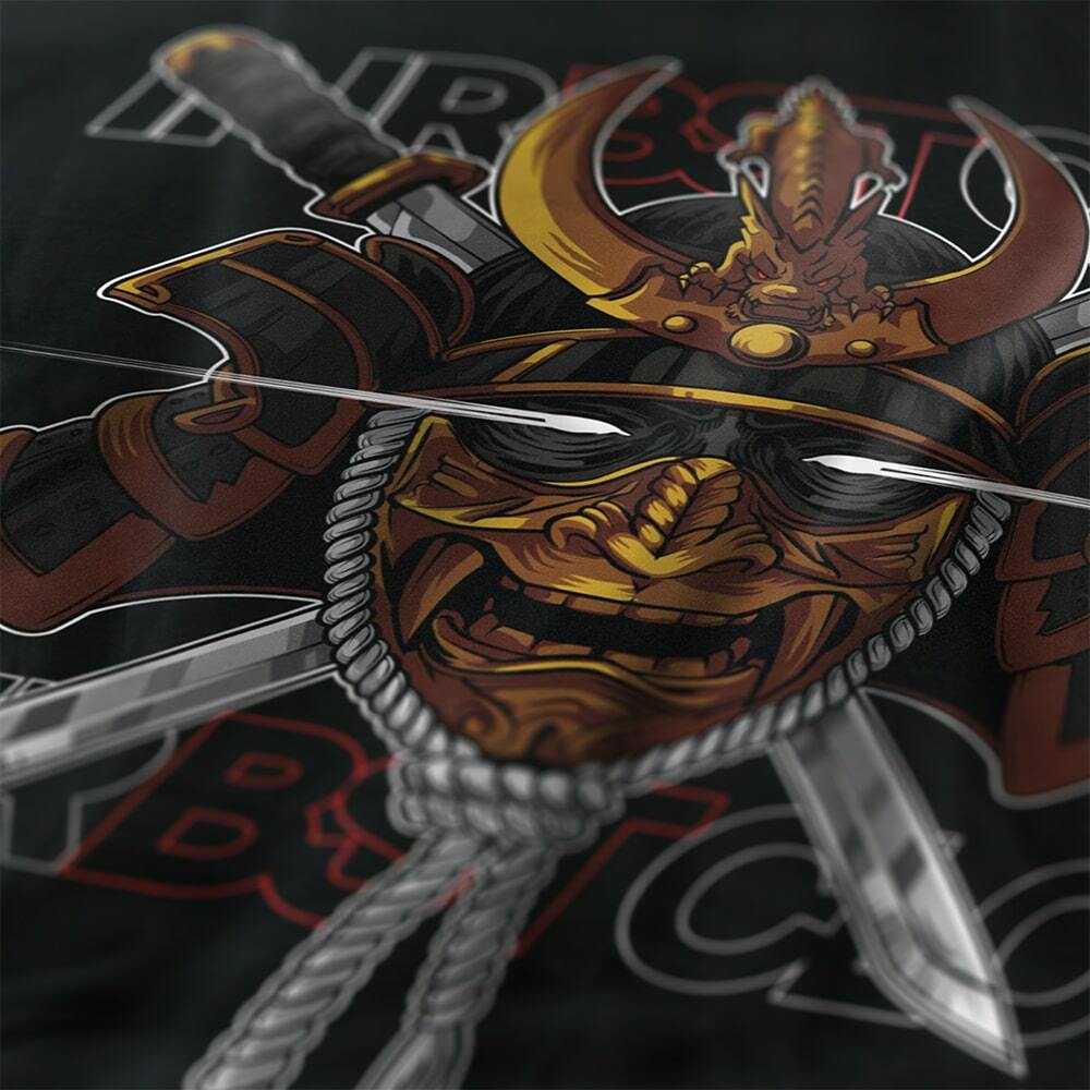 BRONZE SAMURAI TEE - Black tee Japanese SAMURAI print by Inner Beast Clothing gallery