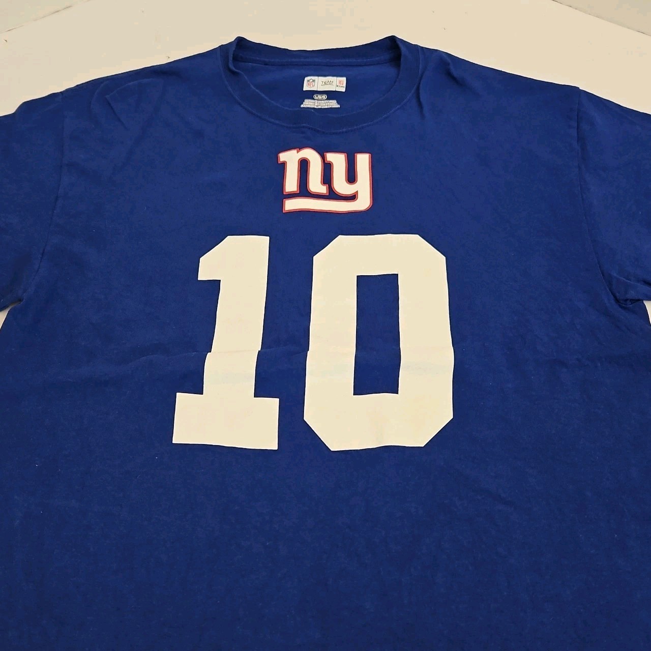 NFL Team Apparel NEW YORK GIANTS Blue T-Shirt Size Large #10 Manning gallery
