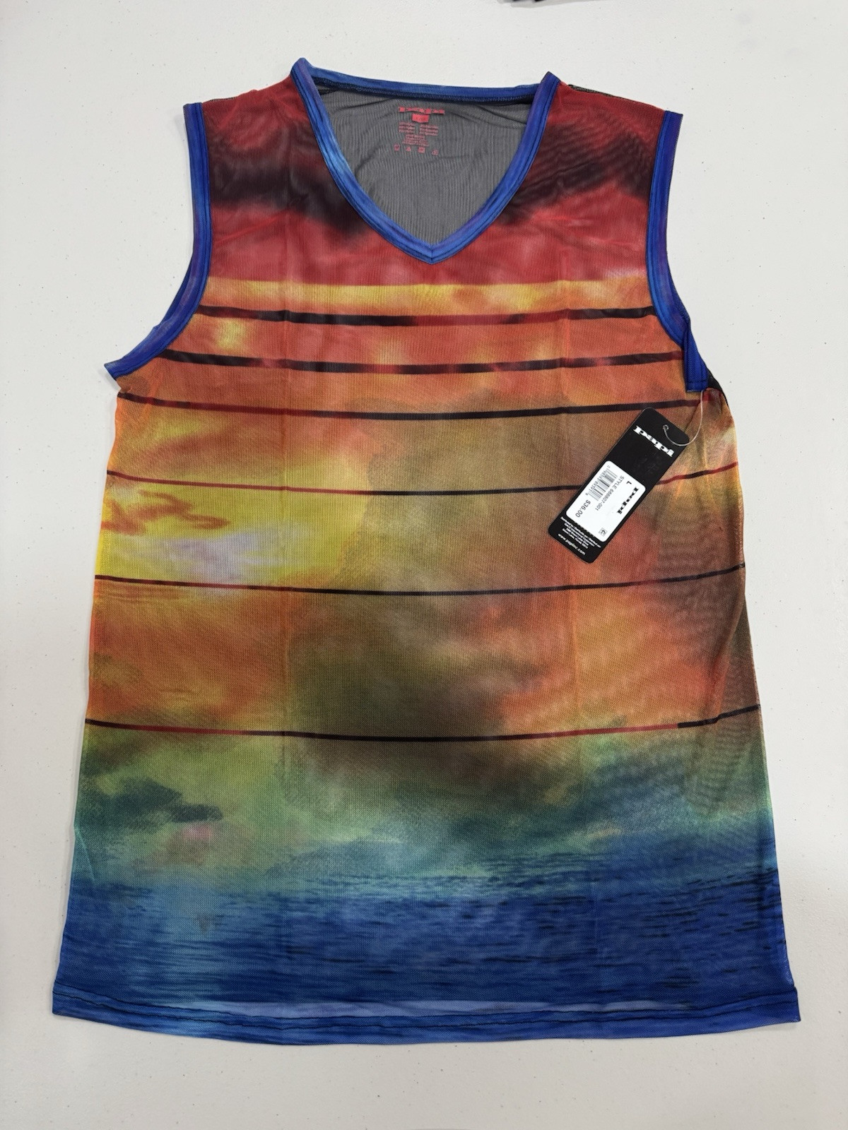 Papi Men's Mesh Tank Top Muscle Stretch Mesh Tank gallery
