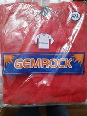 Gemrock Red Thermal Shirt Long Sleeve Blank Waffle Knit Men’s 4 XL