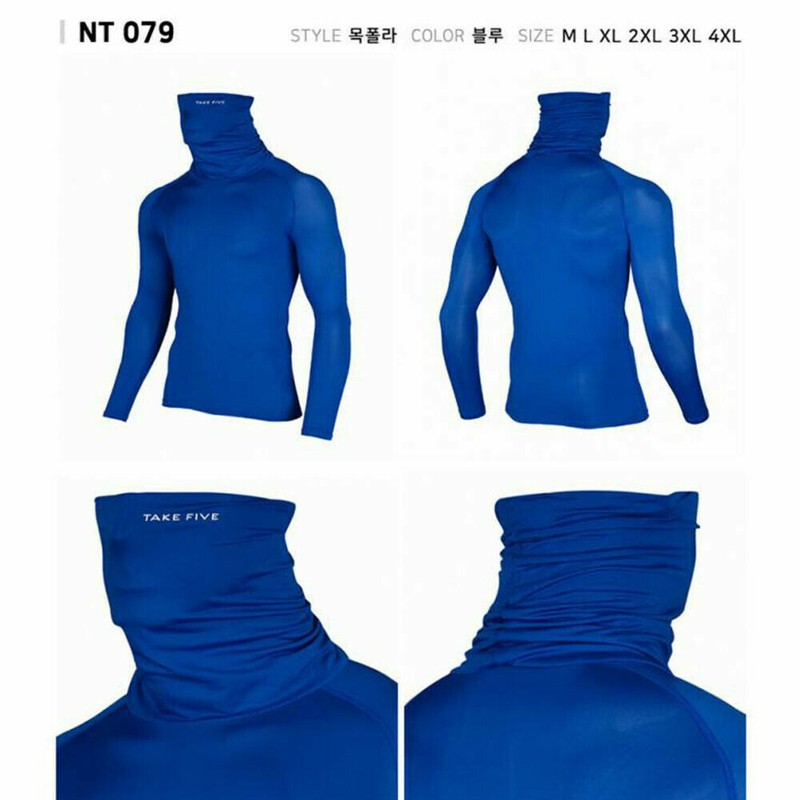 Take Five Mens Cool Dry Compression Baselayer Turtle Neck Activewear Shirts 073 gallery