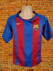 NIKE FC BARCELONA 90 FOOTBALL SOCCER VINTAGE HOME JERSEY SHIRT SIZE SMALL 36/38