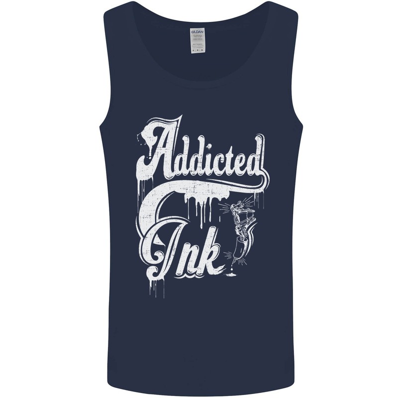 Addicted Ink Tattoo Tattooist Biker Art Mens Vest Tank Top gallery