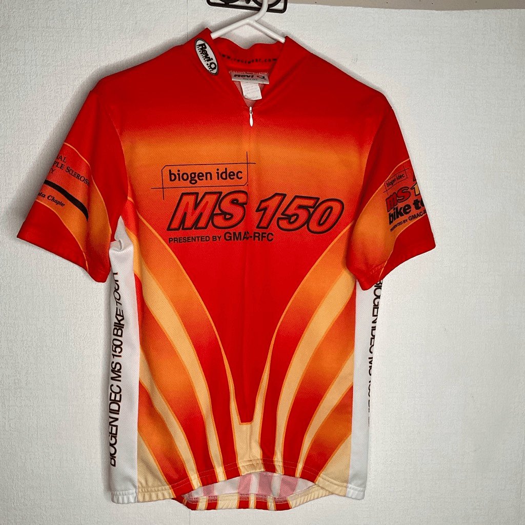 Revi Cycling Jersey Men’s Size Medium Red Orange 1/2 Zip MS 150 gallery