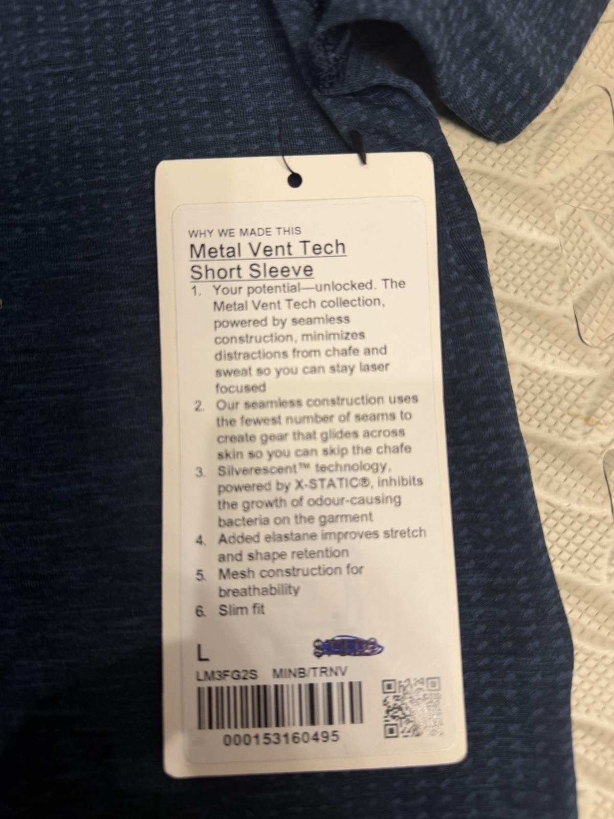 Lululemon Size Large Metal Vent Tech Short-Sleeve Shirt, Mineral Blue, NWT gallery