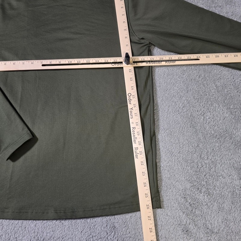 Under Armour Mens M ColdGear Mock Neck Olive Green Fitted Thermal Base Layer gallery