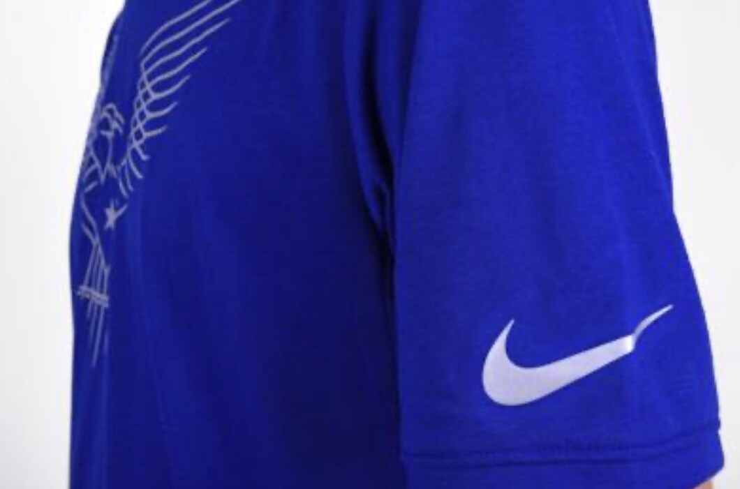 Nike USATF Men's RIO Training & Travel Short Sleeve Size Small Blue gallery