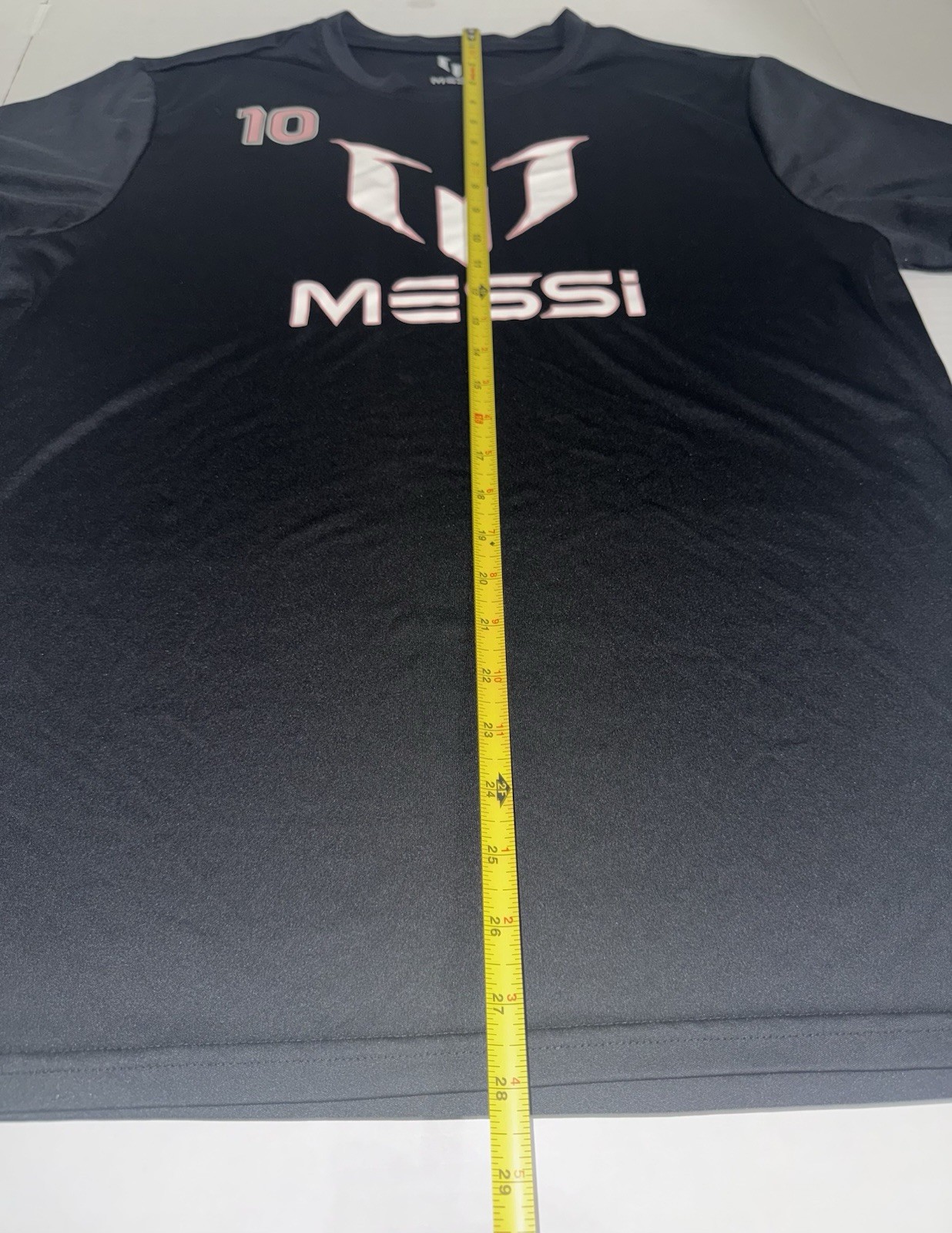 Messi Shirt Mens Large Black Pink Performance Soccer Football 10 Logo Athletic gallery