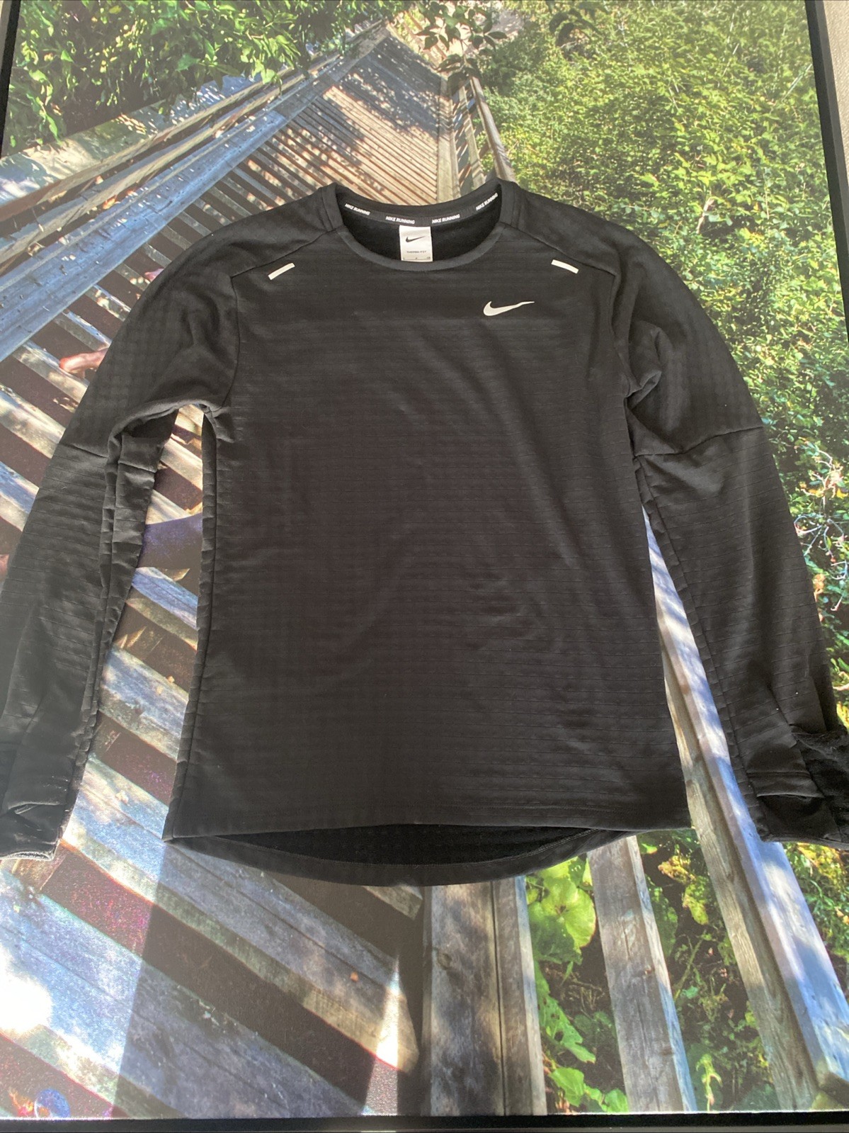 Nike Therma Sphere Dri Fit Running Long Sleeve Mens Size Small Top CU6083-010 gallery
