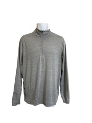 Vuori Men’s XL Ease Performance Half Zip Pullover Top Light Heather Grey