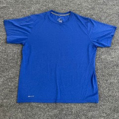 Nike T-Shirt Mens Size L Blue Dri-Fit Athletic Short Sleeve Crew Neck Training