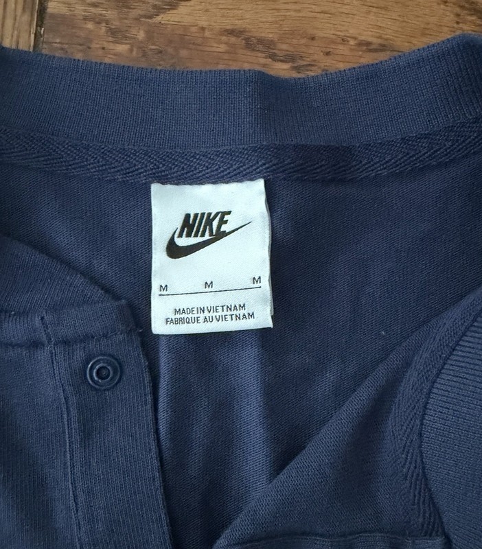 Nike Mens Club Fleece Long Sleeve Henley Shirt Blue FZ6630-010 Medium gallery
