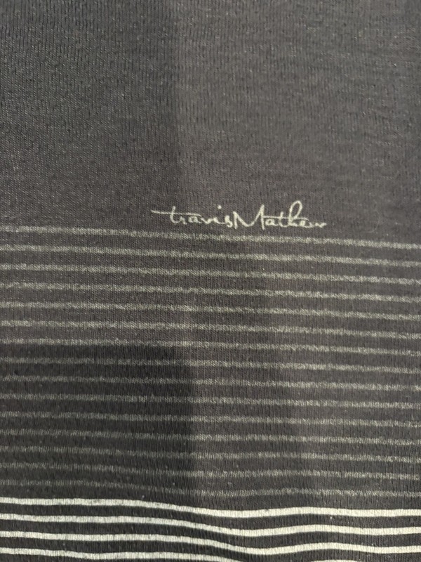 TWO Travis Mathew Quarter Zip Pullover Men’s XL Black Blue Golf Shirts Striped gallery