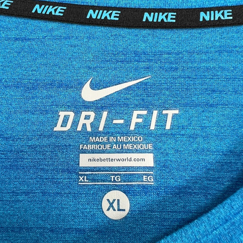 Nike Dri Fit Shirt Mens XL Extra Large Blue Long Sleeve Workout Active Casual gallery