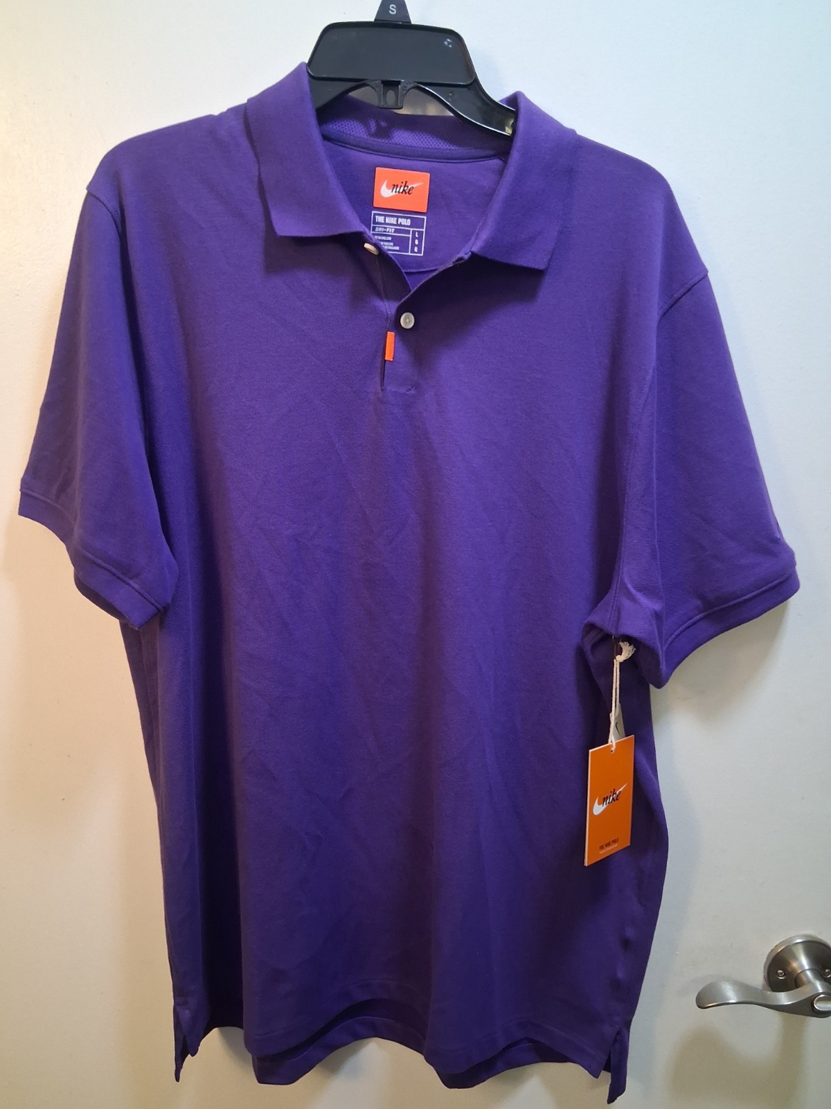 Mens The Nike Golf Polo DRI-FIT Short Sleeve Collard Shirt Purple AT6111-547 NWT gallery
