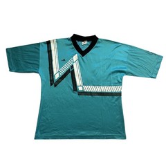 Eiger Sportswear Soccer Jersey Mens Large Teal Good Vintage Geometric GYSA USA