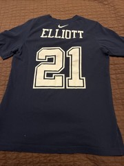 Youth Teen Ezekiel Elliot # 21 Crew Neck T Shirt XL Tagless Dallas Cowboy DRIFIT