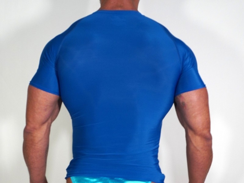 LARGE BLUE TIGHT FITTING COMPRESSION SHIRT gallery