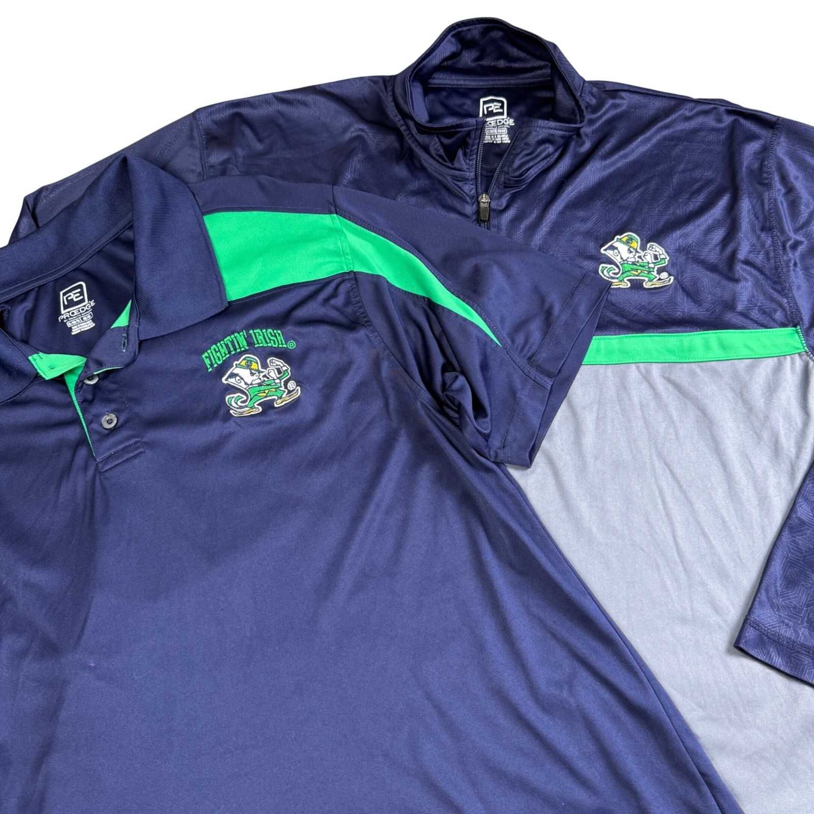 Notre Dame Pullover & Polo Shirt Bundle Mens XL Navy Green Fighting Irish NCAA gallery