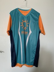 Set of 2 Men’s Orange Poly Graphic Tee Size L Top