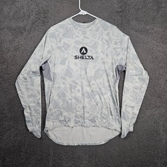 Shelta Mens UPF 50+ Sun Shirt Small Water Camo Long Sleeve Performance Fishing