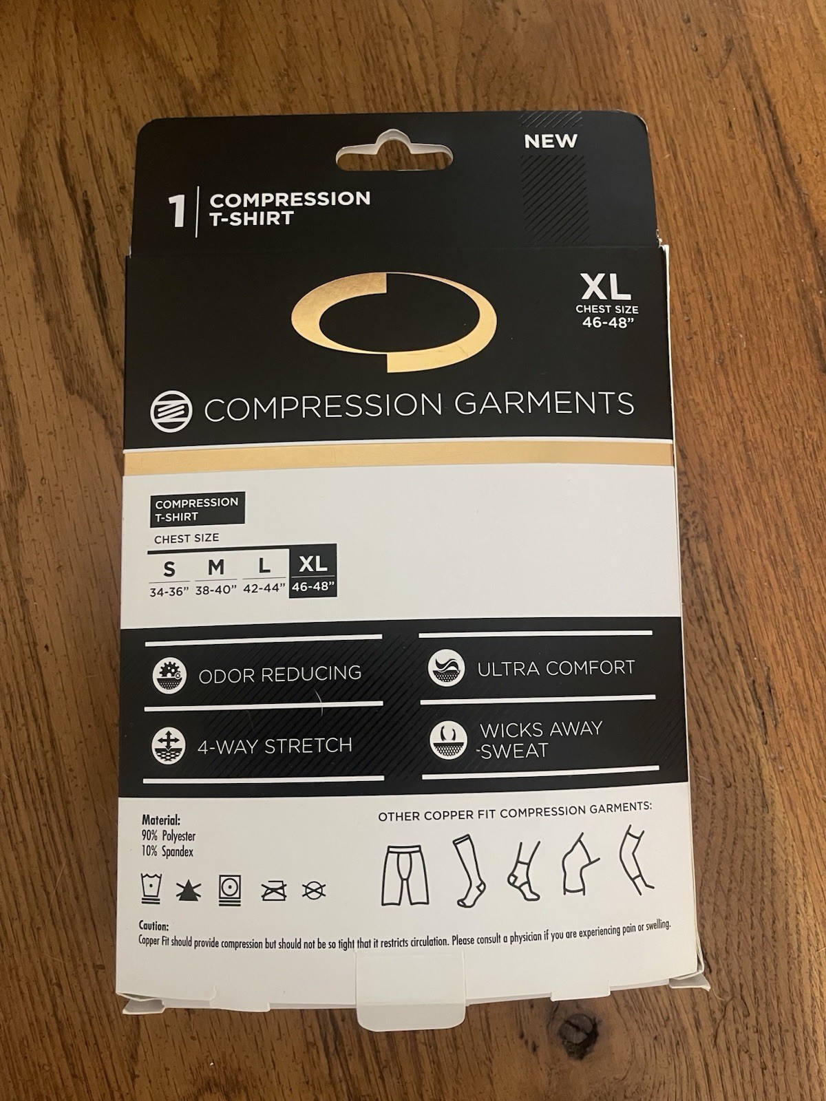Copper Fit Men’s Base Layer Copper Infused Compression T-Shirt XL gallery