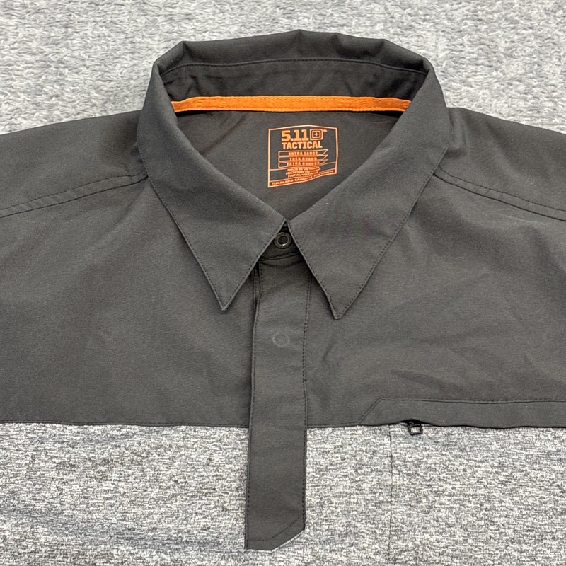 5.11 Tactical Pullover Mens Extra Large 1/4 Snap Long Sleeve Shirt Gray/Black gallery