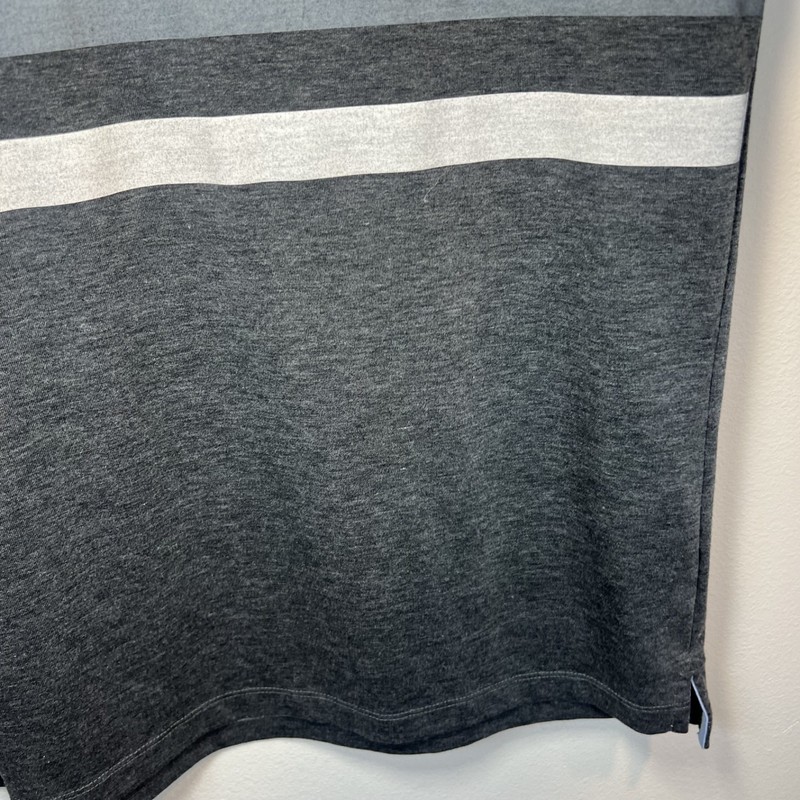 Nike Golf TR Dry Striped Polo Shirt Gray Short Sleeve DriFit Standard Fit Medium gallery