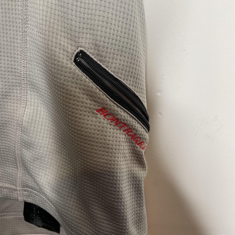 Bontrager Cycling Shirt Men 2XL Gray Black Jersey Quarter Zip Pocket Athletic gallery