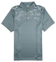 PGA TOUR Geo Print Polo Golf Shirt sz M Medium Gray