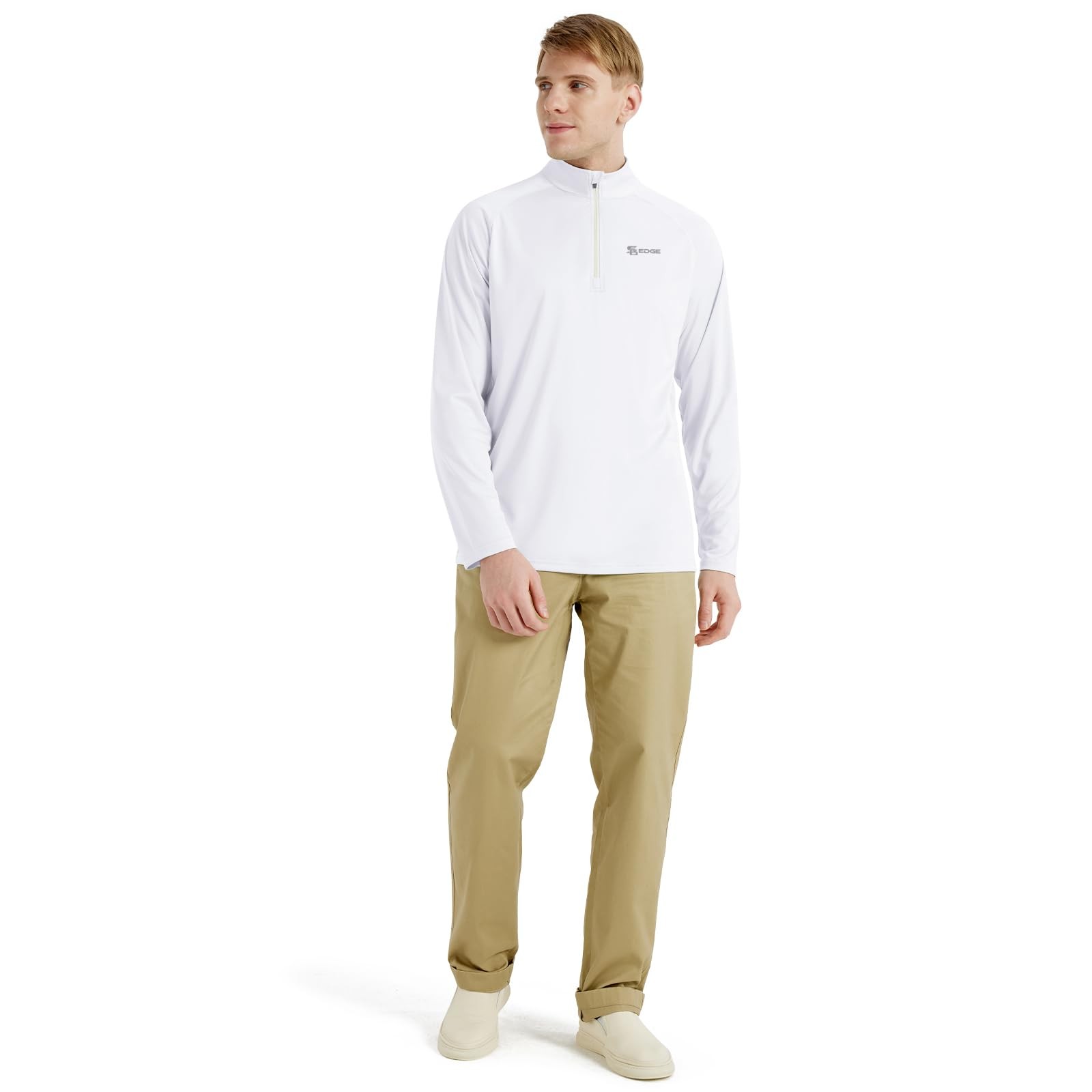 Men’s UPF 50+ Rash Guard 1/4 Zip Up Swim Shirt Long Sleeve Moisture Wicking Q... gallery