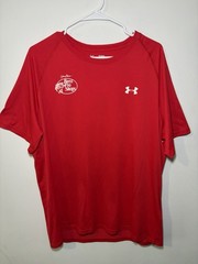 Under Armour HeatGear Loose Red Polyester XL Bowfishing Graphic Crew Tee