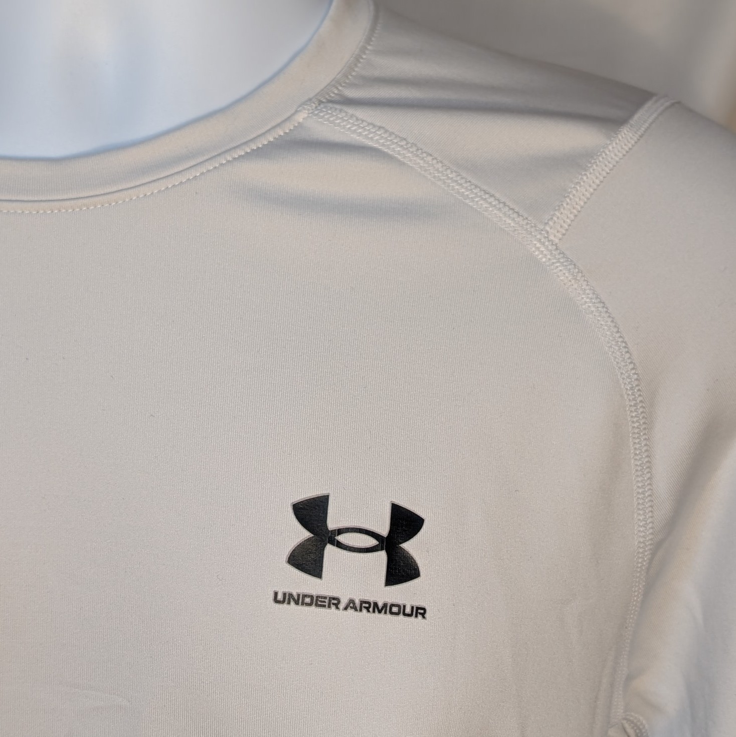 Under Armour ColdGear Fitted Long Sleeve T-Shirt White XL Men gallery