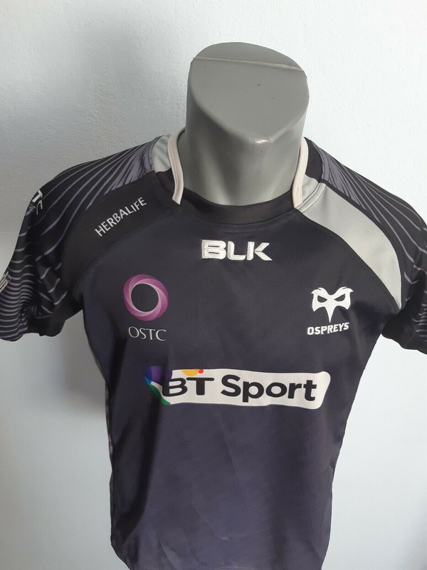 Ospreys Rugby 2014 - 2015 Jersey BLK Black Shirt Size Boys L Rugby Union Wales gallery