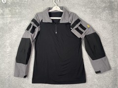 Han Wild Outdoors Combat Shirt Mens XL Black Gray 1/4 Zip Tactical Hiking Top