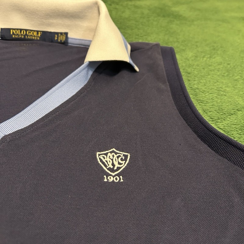 Polo Golf Ralph Lauren Womens Sleeveless Polo Shirt Small Navy Made Peru gallery