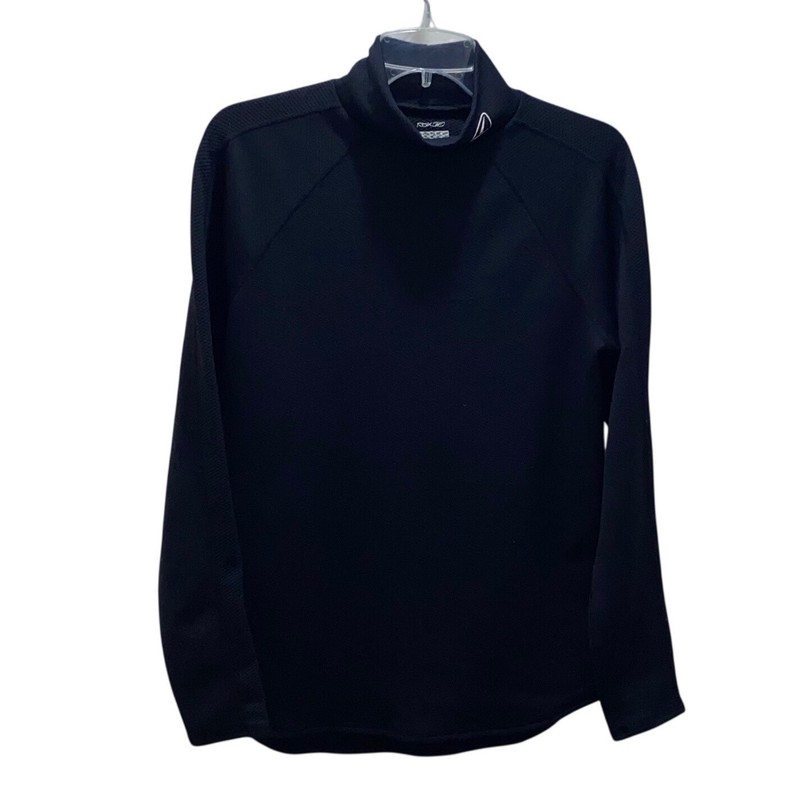 Reebok PlayDry Mens Black Mock Neck Long Sleeve Training Base Layer Top Size L gallery