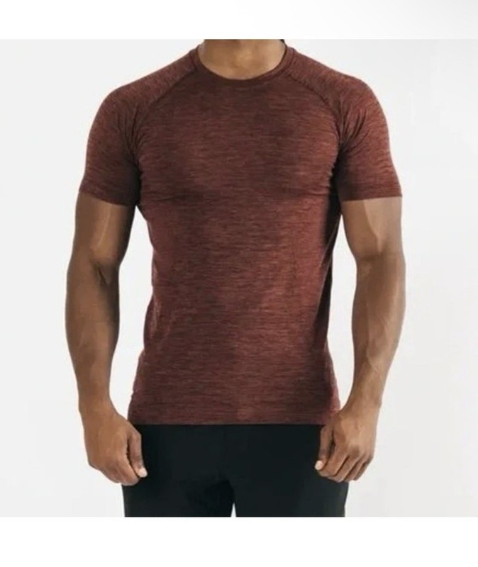 Alphalete Hero Seamless Tee Short Sleeve in Sparrow Crew Neck Shirt Men’s Size L gallery