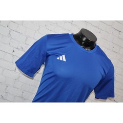 Adidas Soccer Jersey Shirt Mens Medium Blue Slim Fit Short Sleeve 3-Stripes