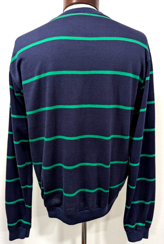 Vtg 80s 90's CAMPUS Rugby Henley Shirt Striped American Action Gear Size L EUC * gallery