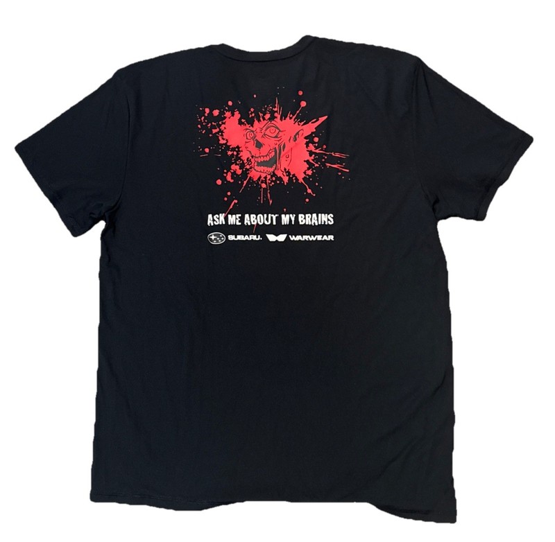 Men's XL WARWEAR Subaru Paintball Run for Your Lives ZOMBIE Athletic T Shirt gallery