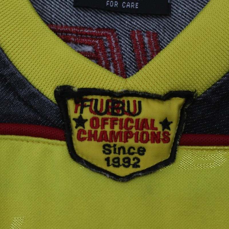 Vintage FUBU 05 Official Champions Jersey YellowBlack Size L Youth gallery