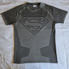 YoungLA x Superman Compression Athletic Performance Gymwear Grey L T-Shirt Tee