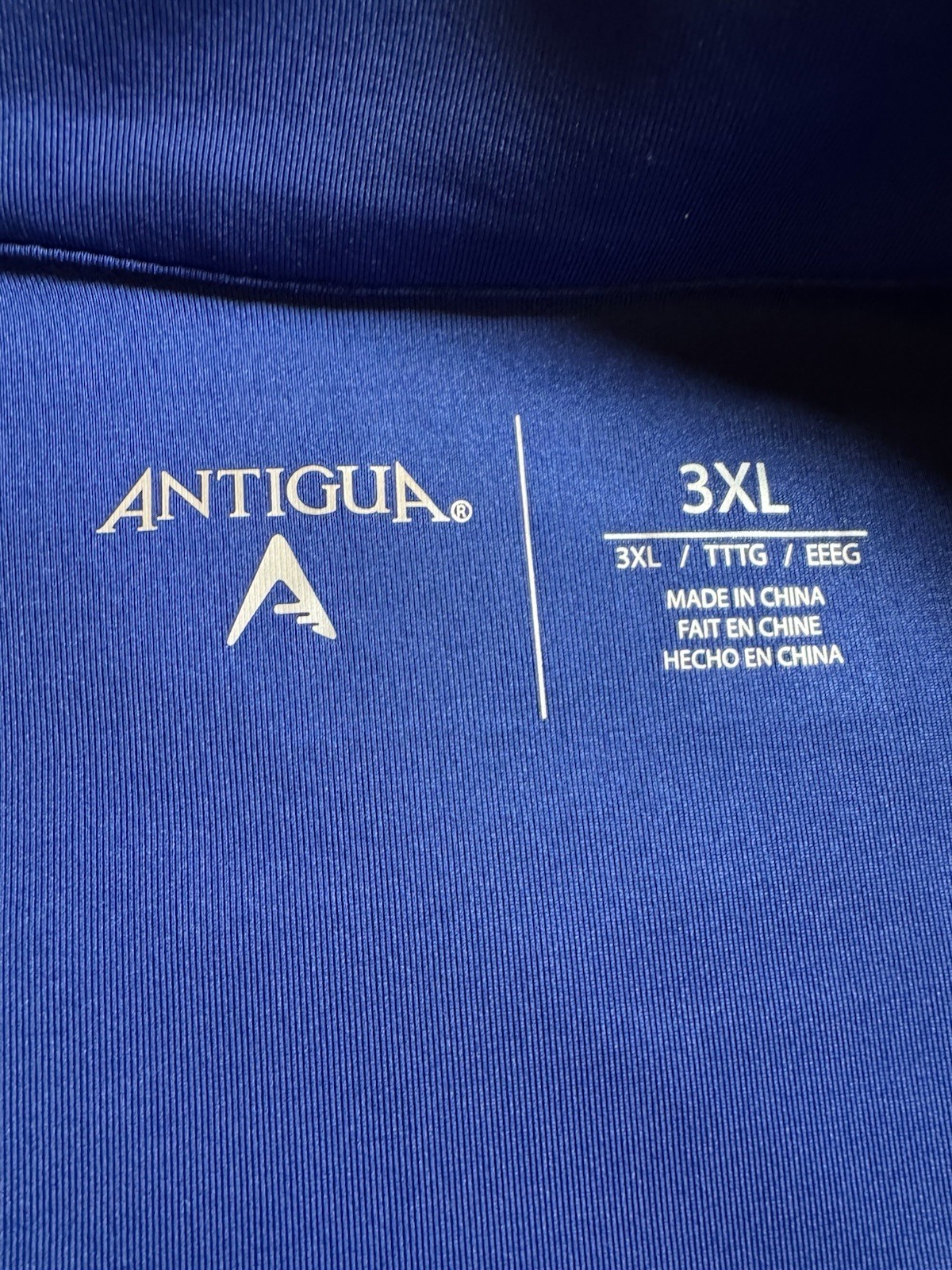 Antigua Men’s 3XL Long Sleeve 1/4 Zip Pullover in Blue & Red Color Block New gallery