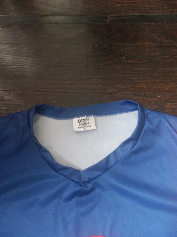 Mens BDA Sports Shirt Blue Orange Red Color Citi Size Large Jersey Comfort gallery