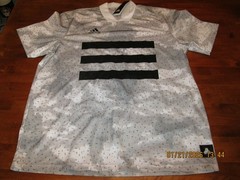 NEW Adidas Graphic Jersey TAN Climalite, Black And GRAY/US Army, MSRP $50 SZ MED